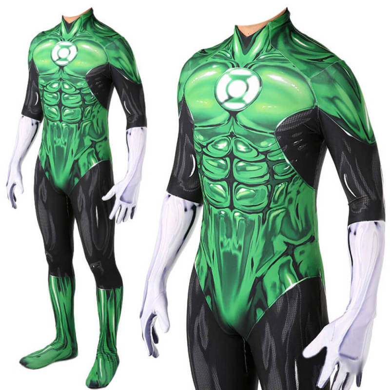 Green Lantern Body Suit Cosplay Costume Adult Kids