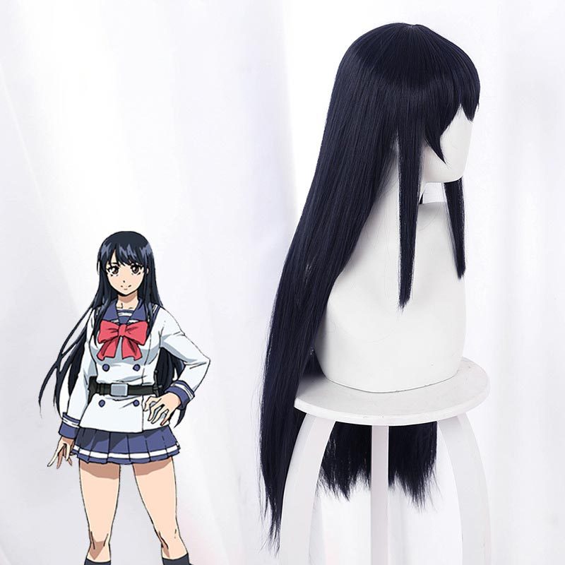 High-Rise Invasion Yuri Honjo Cosplay Wig Dark Blue