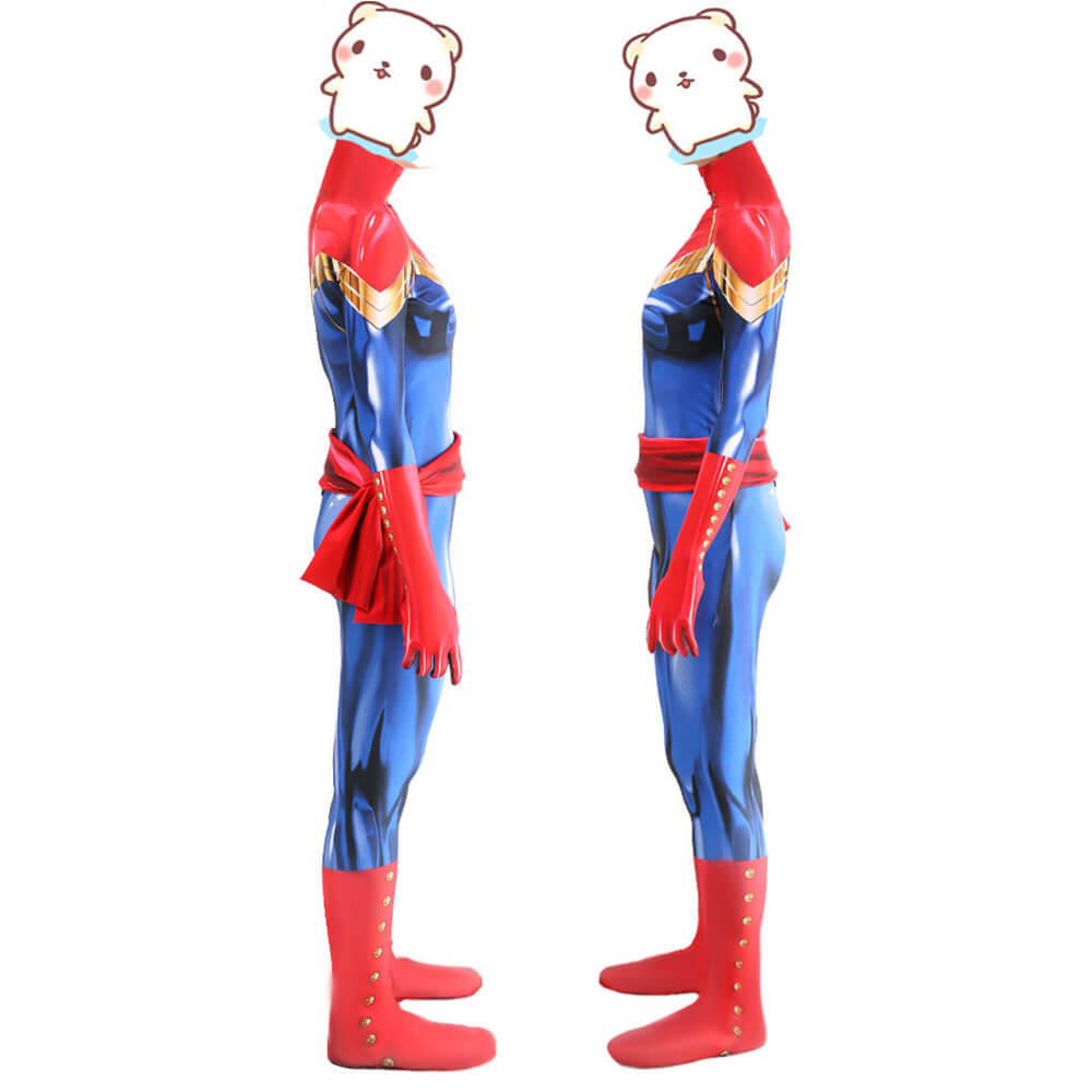 Captain Marvel Carol Danvers Cosplay Costume With Belt Adult Kids