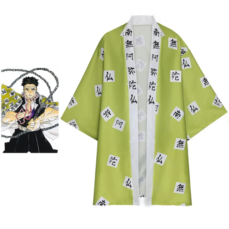 Demon Slayer Kimetsu no Yaiba Gyomei Himejima Cloak Cosplay