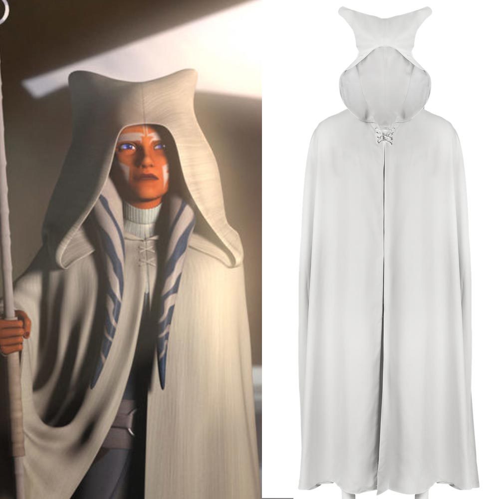 Ahsoka Tano White Cosplay Cape Star Wars The Clone Wars In Stock-Takerlama