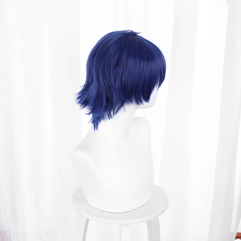 Yomogi Asanaka Wig Cosplay Accessory Dark Blue