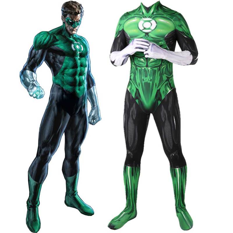 Green Lantern Body Suit Cosplay Costume Adult Kids