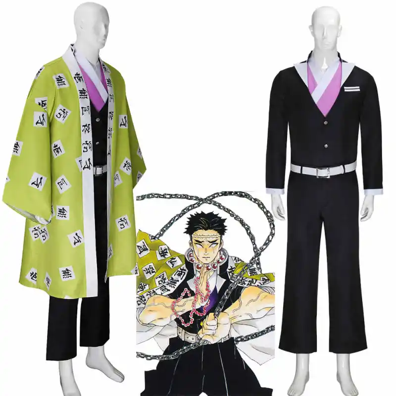 Demon Slayer Kimetsu no Yaiba Gyomei Himejima Cosplay Costume (Ready To ...
