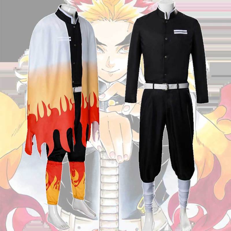 Demon Slayer Kimetsu no Yaiba Rengoku Kyoujurou Cosplay Costume