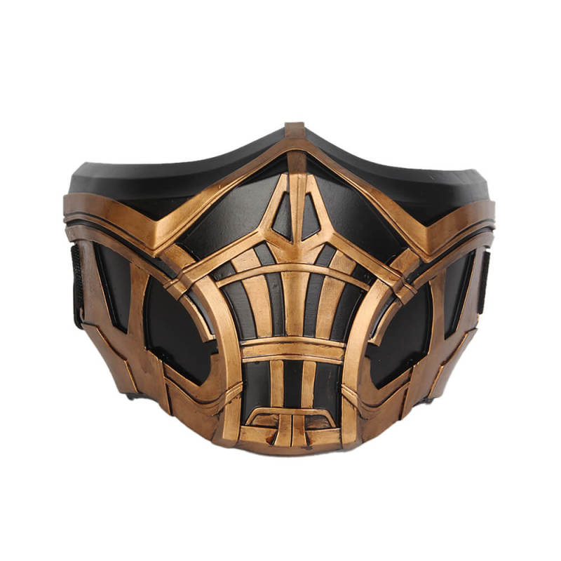 2021 Movie Mortal Kombat Scorpion Gold Mask Cosplay Props