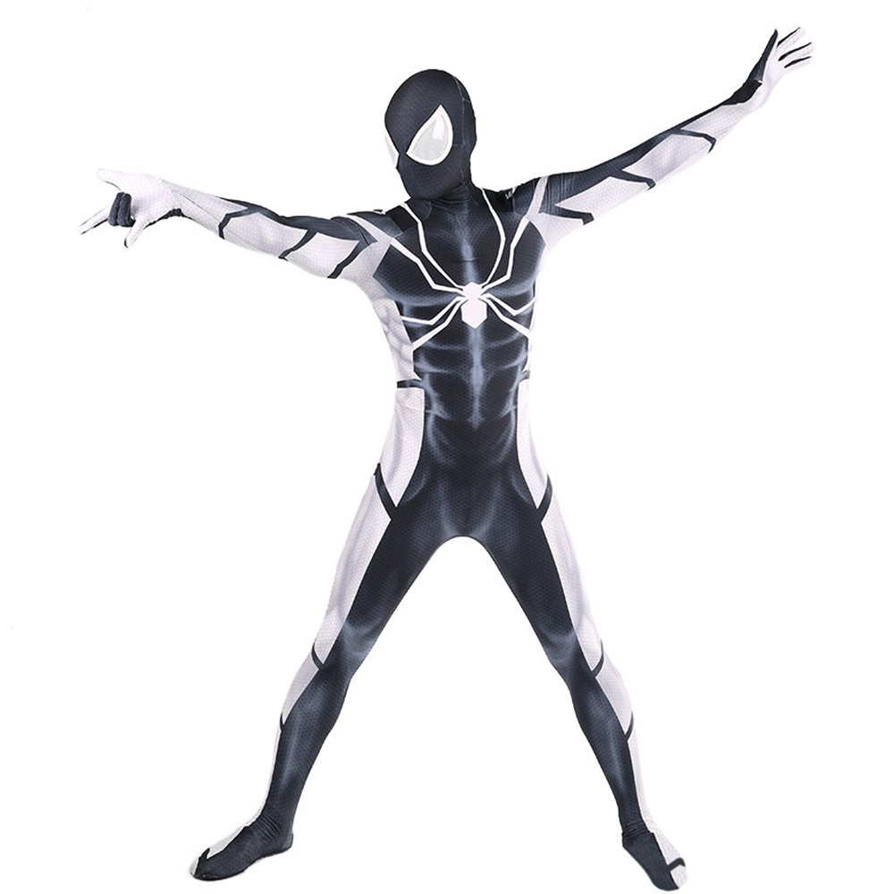 Spiderman Future Foundation Stealth Mode Suit Cosplay Costume Adult Kids