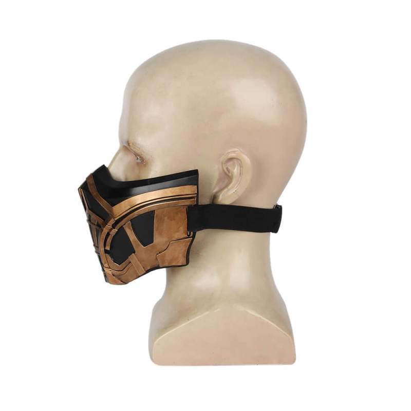 2021 Movie Mortal Kombat Scorpion Gold Mask Cosplay Props