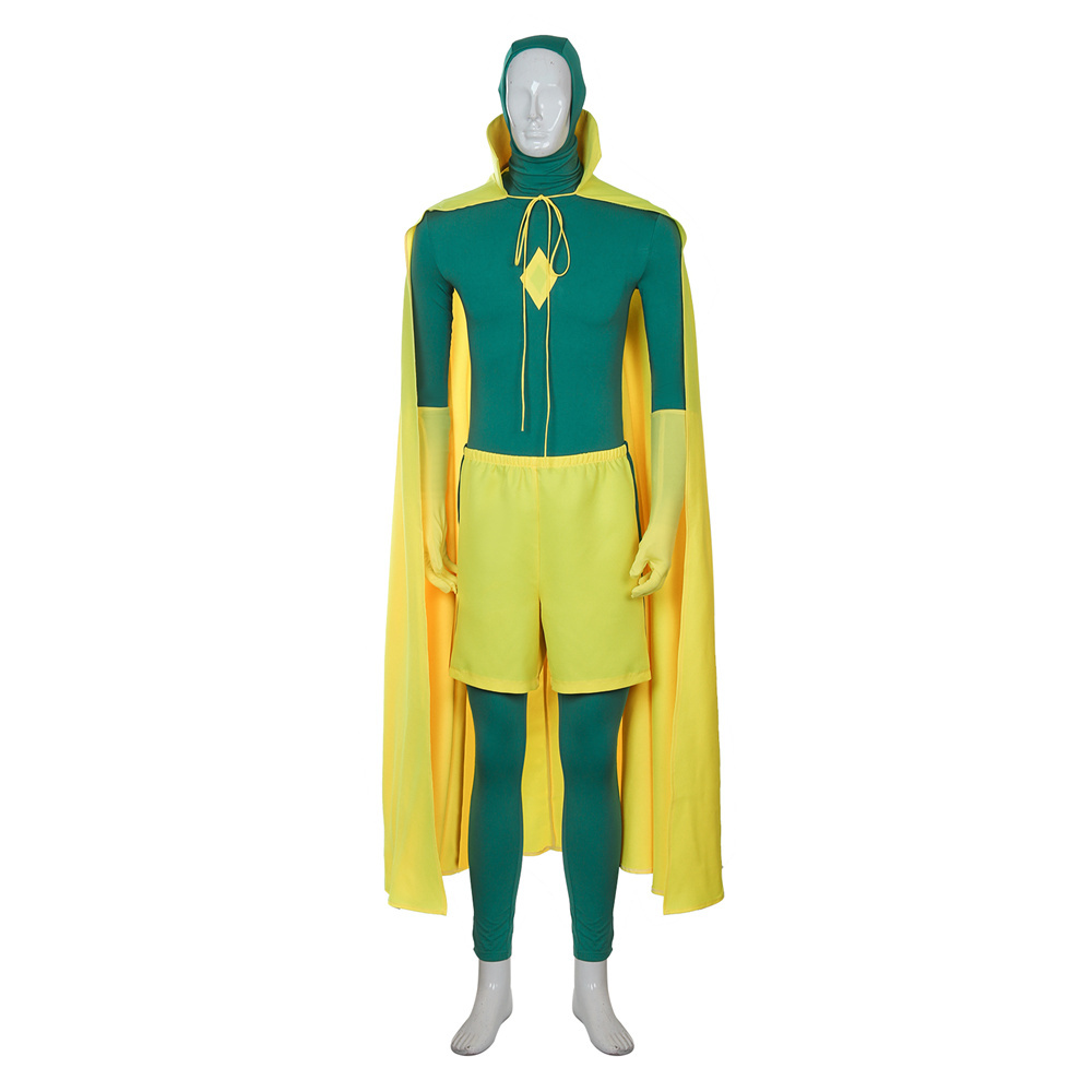 WandaVision Costume Superhero Vision Cosplay Jumpsuit Newest Full Set In Stock Takerlama
