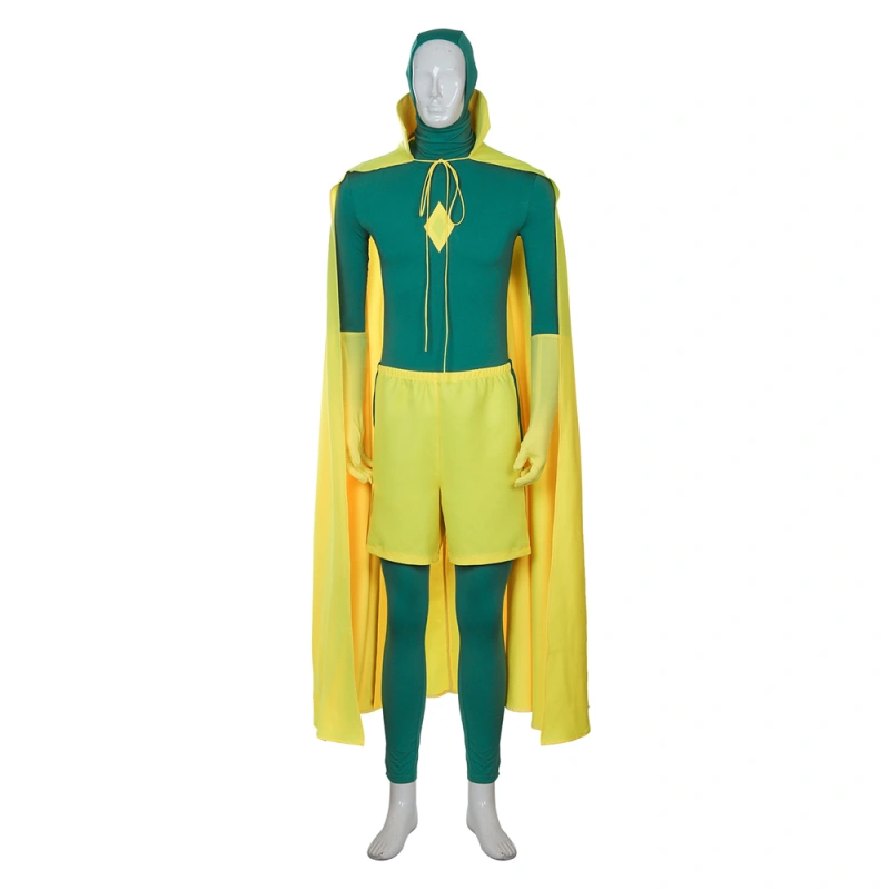 WandaVision Costume Superhero Vision Cosplay Jumpsuit Newest Full Set In Stock Takerlama