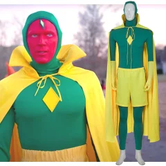 WandaVision Costume Superhero Vision Cosplay Jumpsuit Newest Full Set In Stock Takerlama