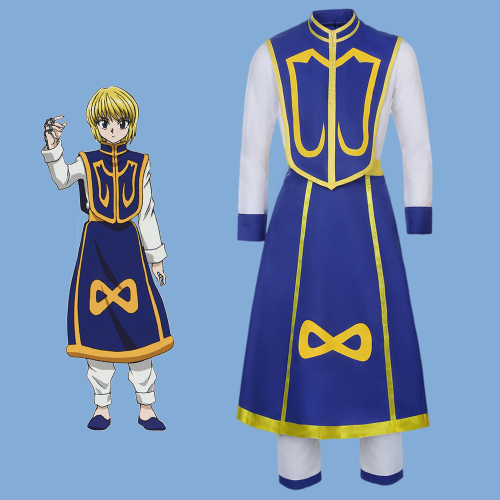 Anime Rat Kurapika Cosplay Costume Hunter Party Outfits Blue In Stock