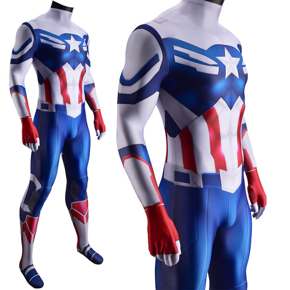 The Falcon and the Winter Soldier Sam Wilson Captain America Cosplay Costume Adult Kids