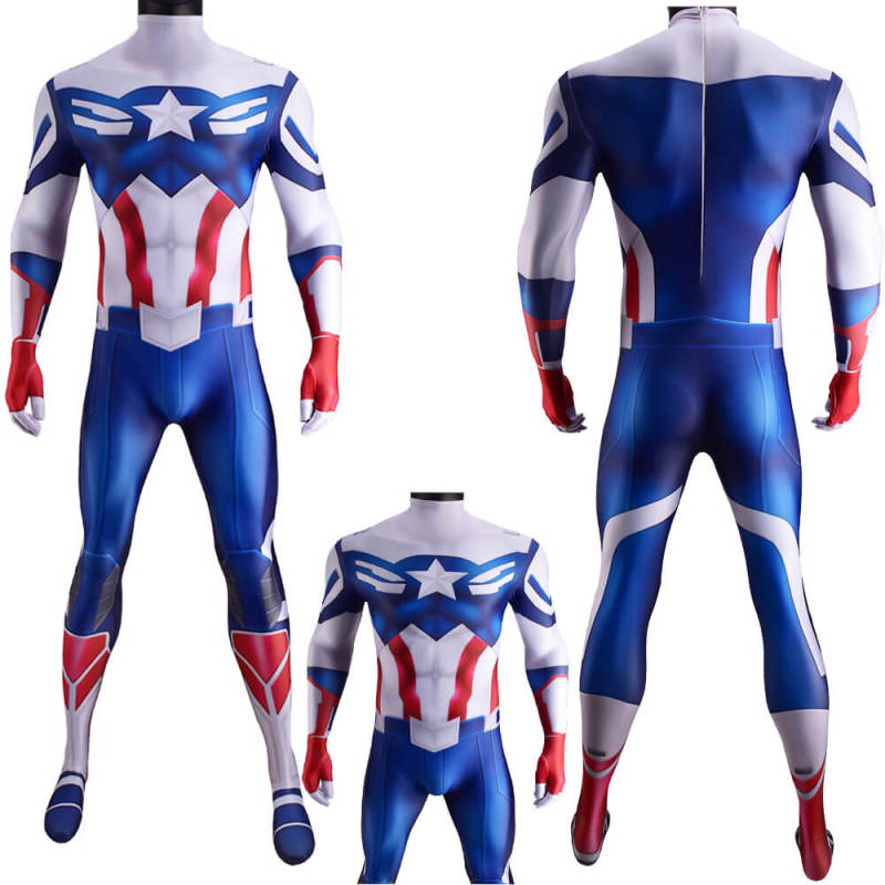 The Falcon and the Winter Soldier Sam Wilson Captain America Cosplay Costume Adult Kids