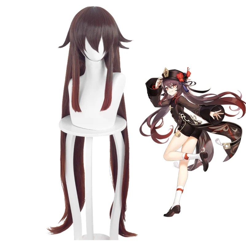 Genshin Impact Hu Tao Cosplay Wig Props