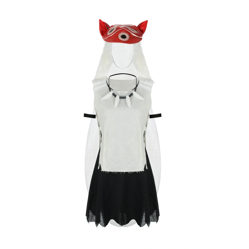 San Wolf Girl Cosplay Princess Mononoke Costume With Mask In Stock-Takerlama