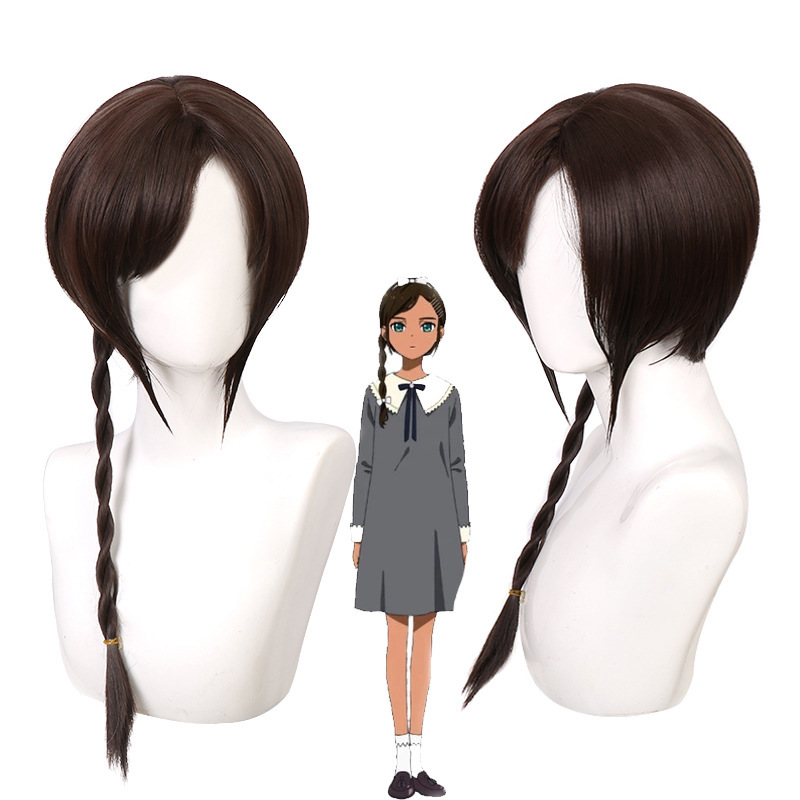 Wonder Egg Priority Neiru Aonuma Cosplay Wig Dark Brown Hair