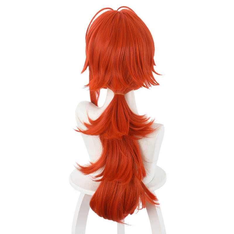 Genshin Impact Diluc Ragnvindr Cosplay Wig Props