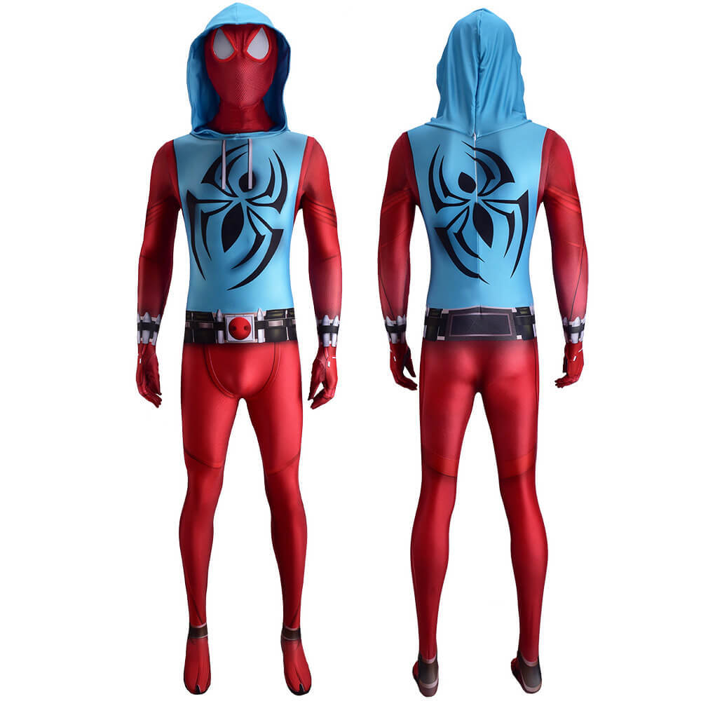 Scarlet Spider Ben Reilly Cosplay Costume Adult Kids