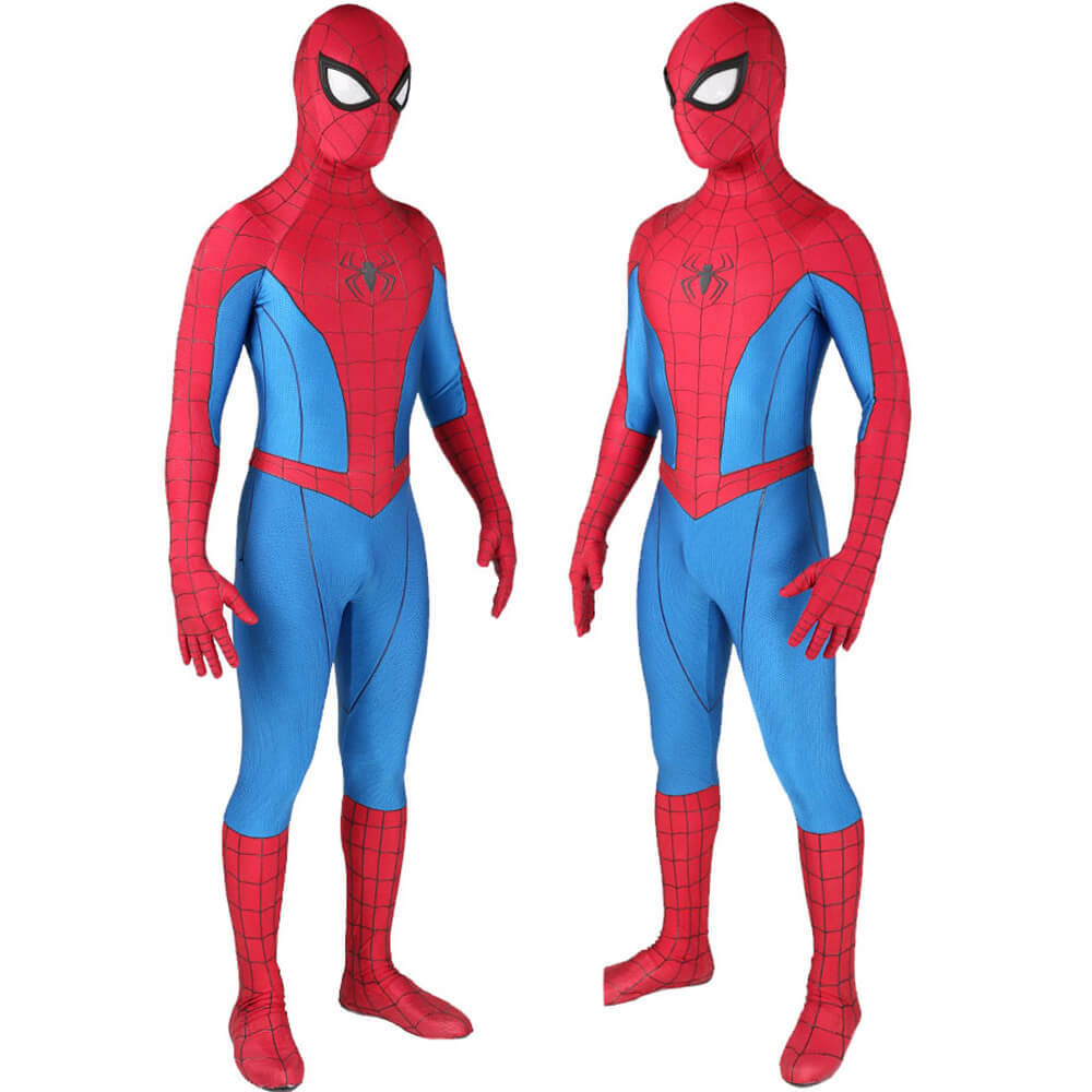 Spiderman PS4 Classic Suit Cosplay Costume Adult Kids
