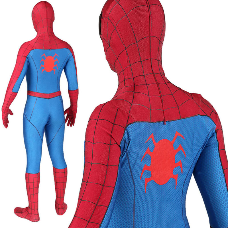 Spiderman PS4 Classic Suit Cosplay Costume Adult Kids