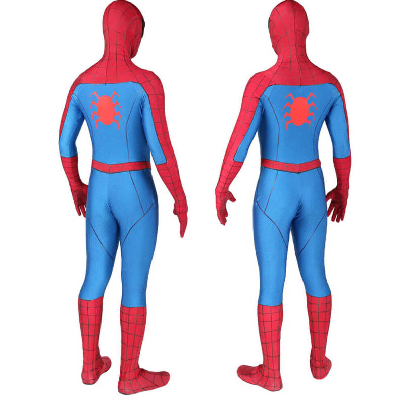 Spiderman PS4 Classic Suit Cosplay Costume Adult Kids