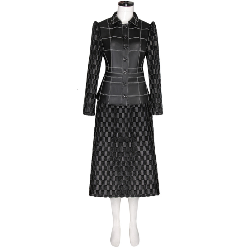 Cruella De Vil Emma Stone Black Cosplay Costume In Stock-Takerlama