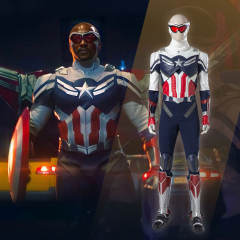 New Captain America Cosplay Costume The Falcon and the Winter Soldier Sam Wilson Outfit S M XL In Stock