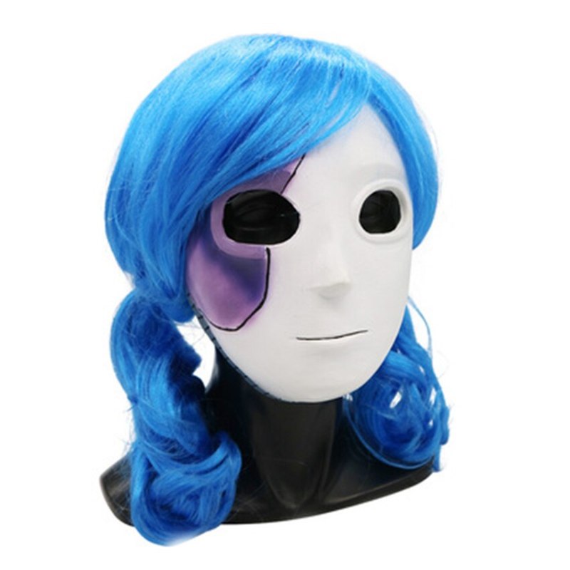 Sally Face Sal Fisher Latex Mask Wig Cosplay Accessory