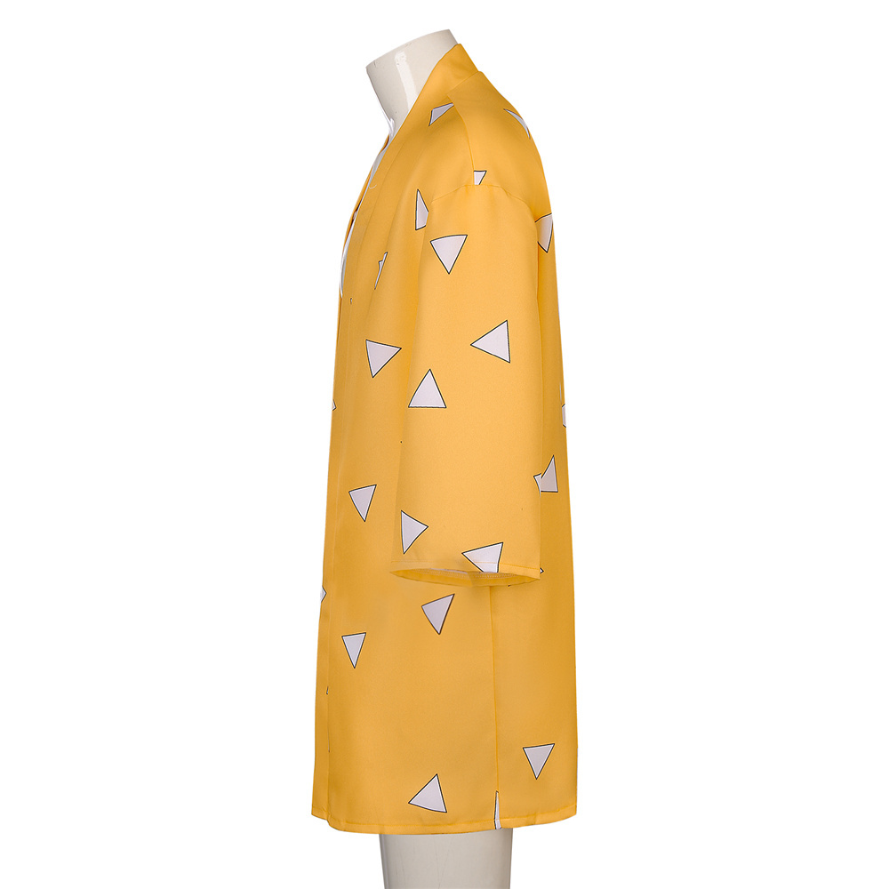 Demon Slayer Kimetsu no Yaiba Agatsuma Zenitsu Short Cloak with Accessories