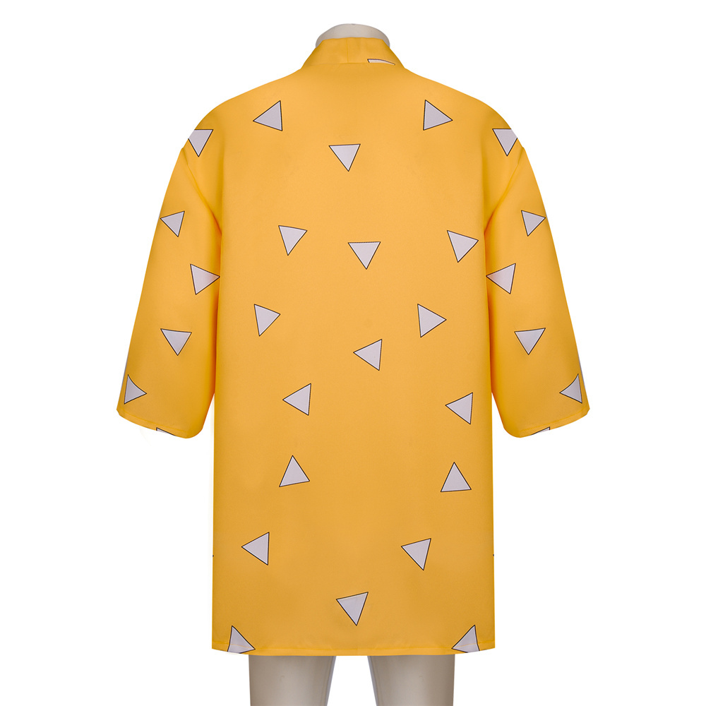 Demon Slayer Kimetsu no Yaiba Agatsuma Zenitsu Short Cloak with Accessories