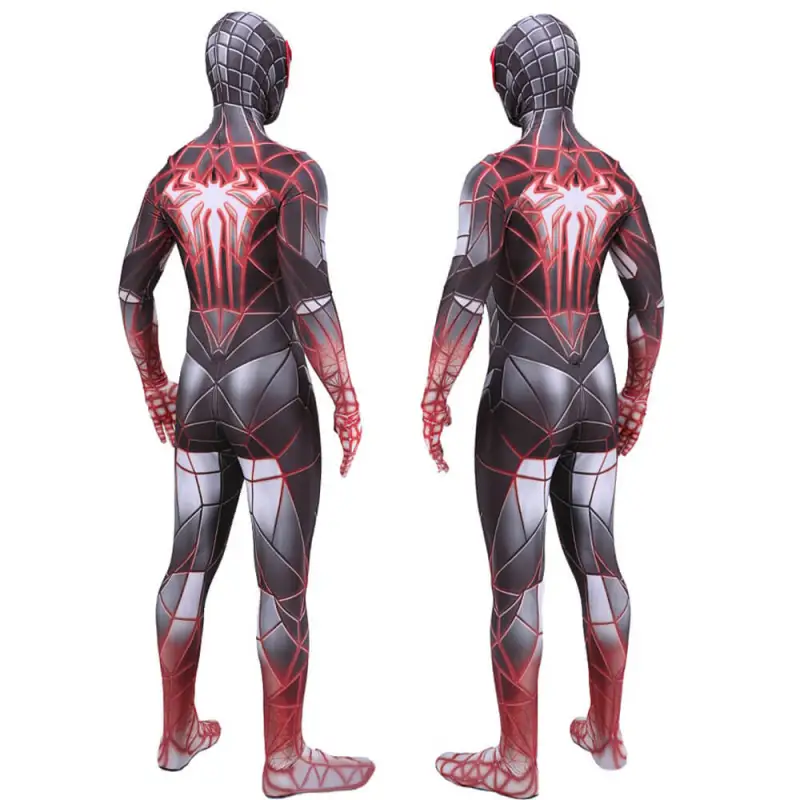 Miles Morales Costume 2021 PS5 Spider-Man Programmable Matter Suit Upgrade Adult Kids