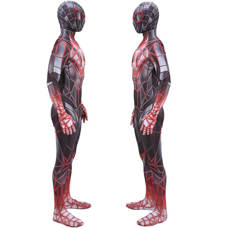 Miles Morales Costume 2021 PS5 Spider-Man Programmable Matter Suit Upgrade Adult Kids