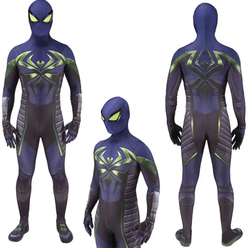 PS5 Spider-Man Miles Morales Costume Purple Reign Suit Upgrade Adult Kids