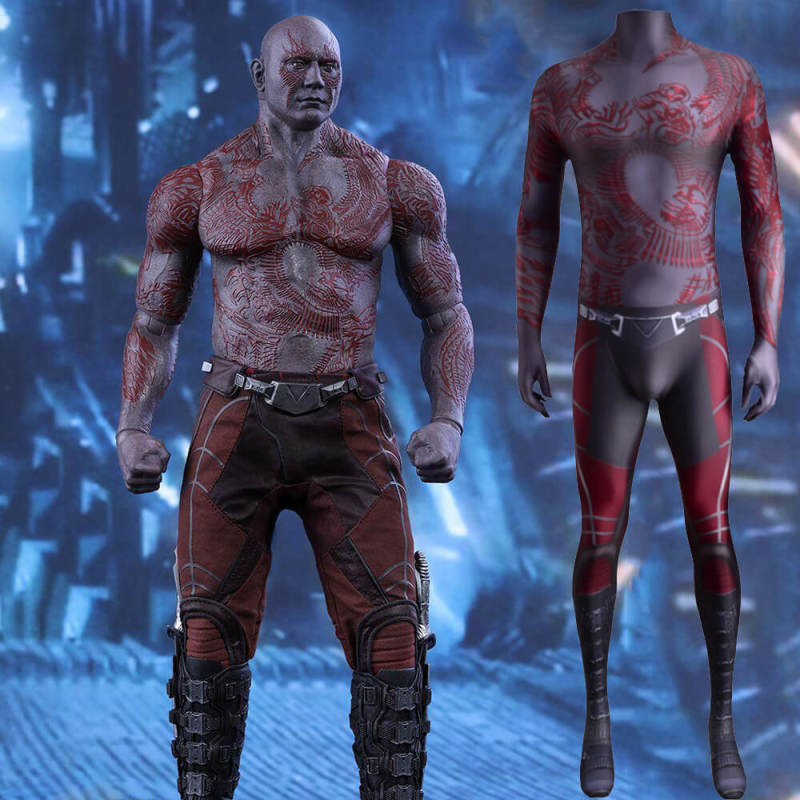 Drax the Destroyer Cosplay Costume Adult Kids Guardians of the Galaxy Takerlama