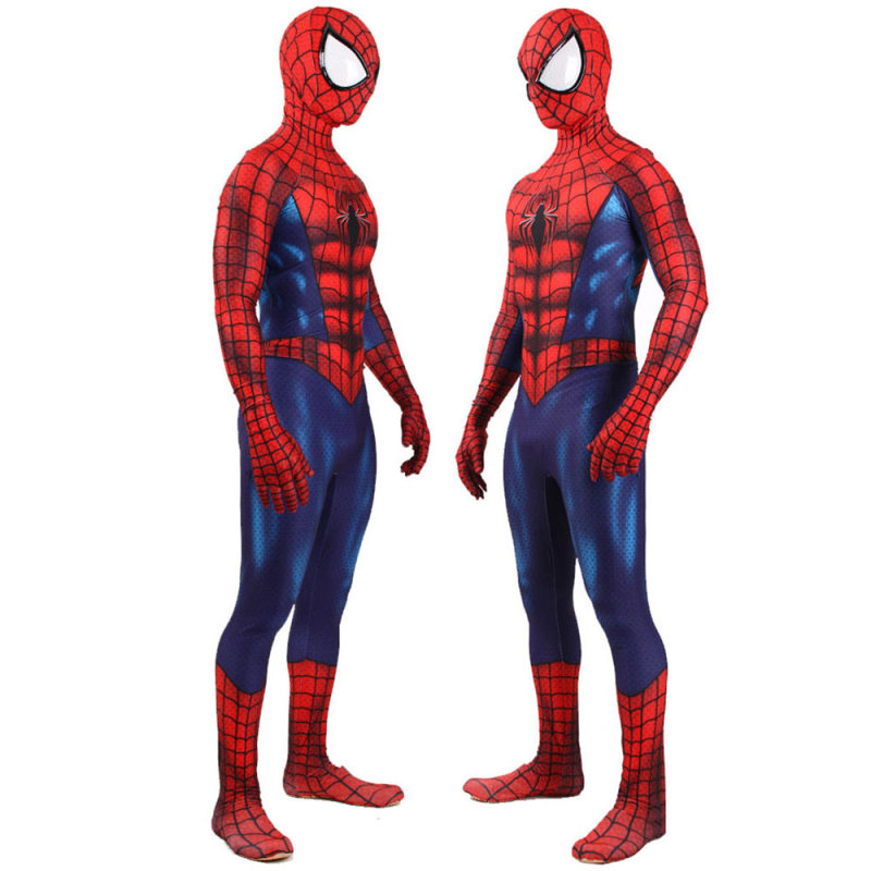 Ultimate Spider-Man Peter Parker Muscle Cosplay Costume Adults Kids