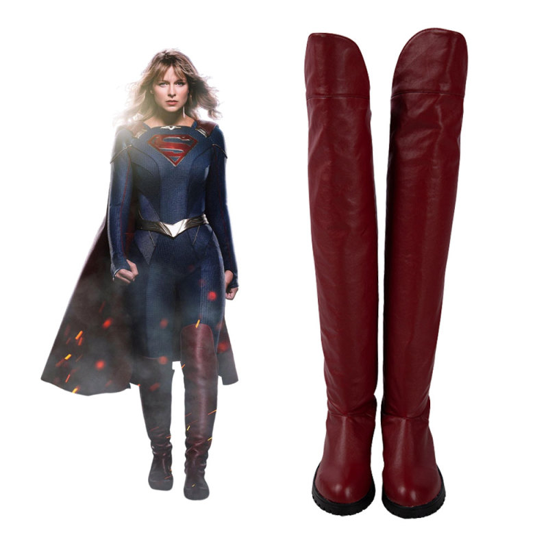 Supergirl Season 6 Kara Zor-El Cosplay Boots Takerlama