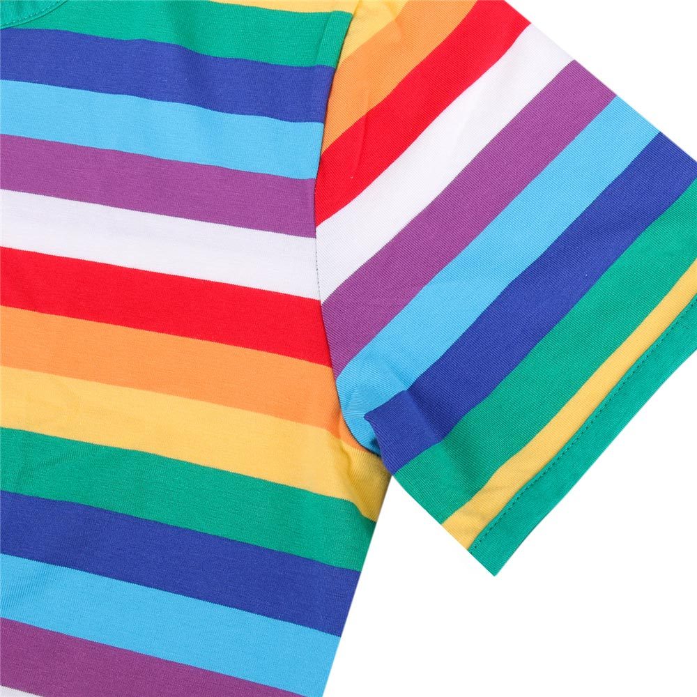 Stranger Things 3 Will Byers Striped Rainbow T-Shirt for Women