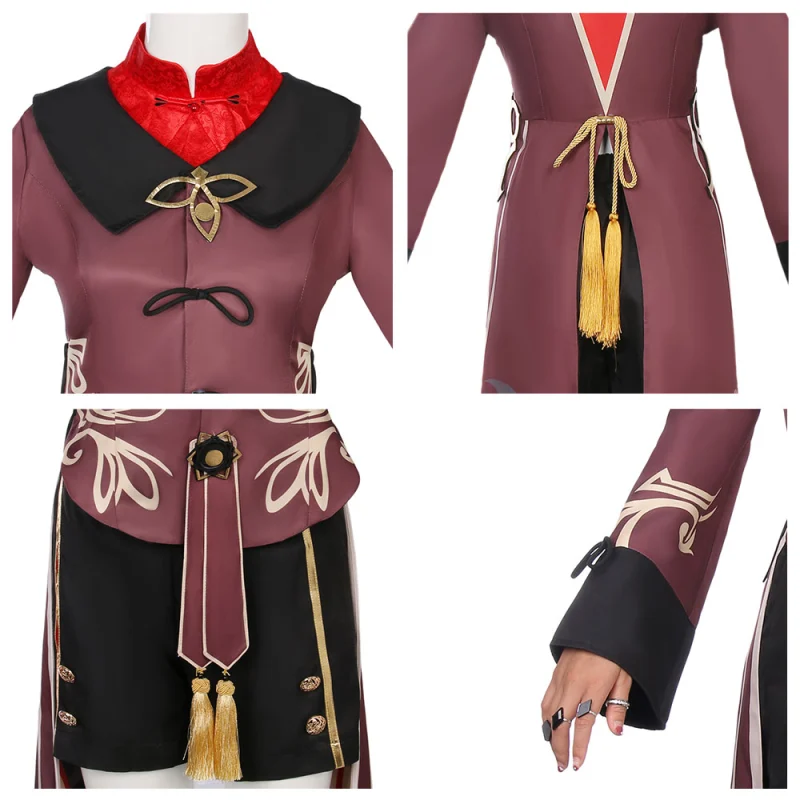 Genshin Impact Hu Tao Cosplay Costume Adults Kids
