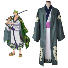 One Piece Wano Country Roronoa Zoro Cosplay Costume