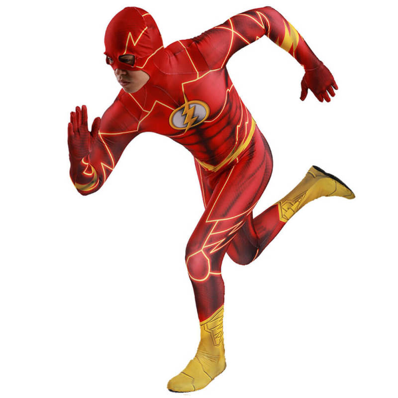 The Flash Barry Allen Comics Cosplay Costume Adult Kids