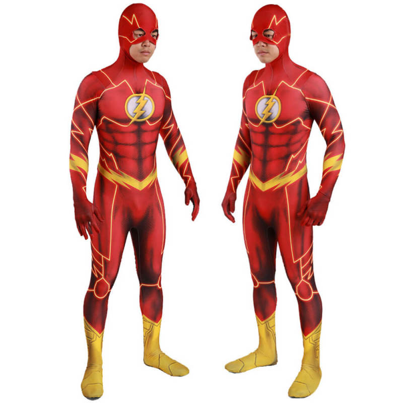 The Flash Barry Allen Comics Cosplay Costume Adult Kids