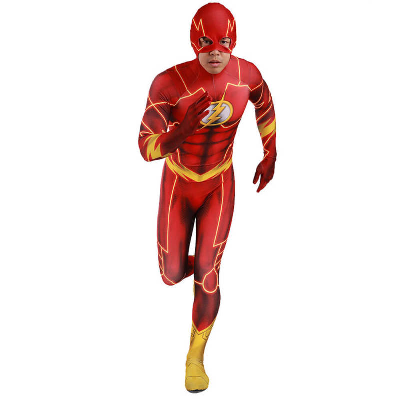 The Flash Barry Allen Comics Cosplay Costume Adult Kids