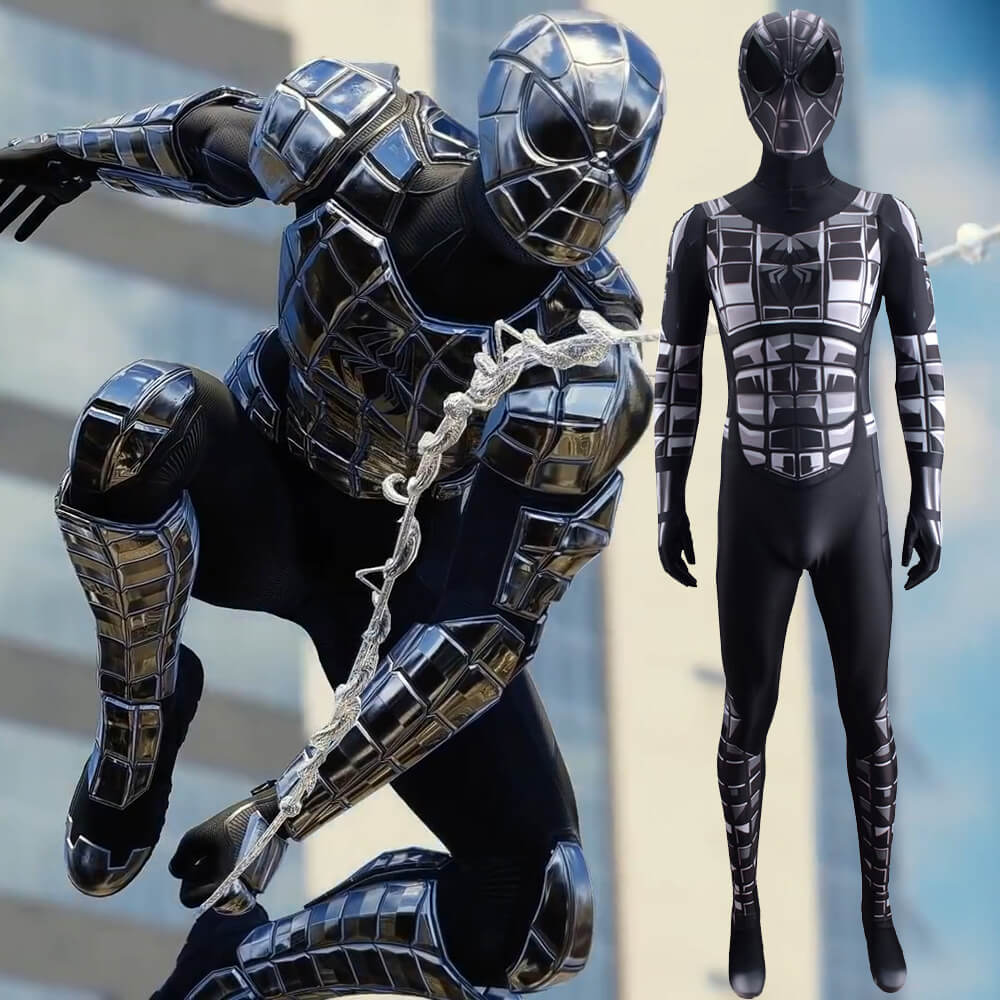 Spiderman PS4 Spider Armor MK II Suit Cosplay Costume Adult Kids-Takerlama