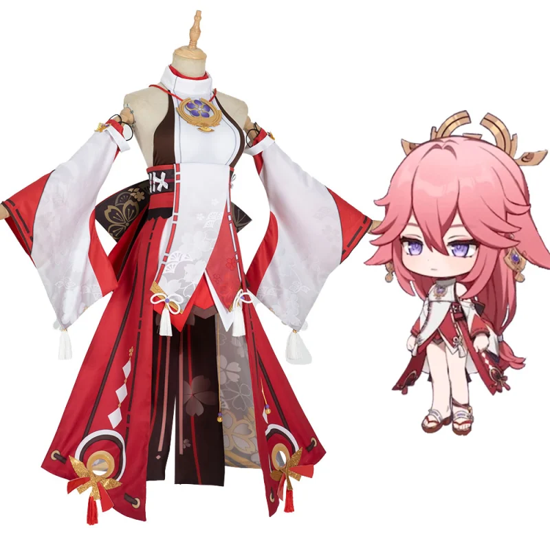 Genshin Impact Guuji Yae Yae Miko Cosplay Costume
