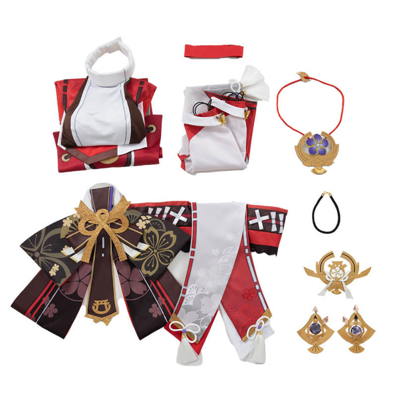 Genshin Impact Guuji Yae Yae Miko Cosplay Costume