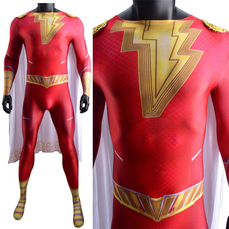 Shazam! Fury of the Gods Billy Batson Cosplay Costume Kids Adults