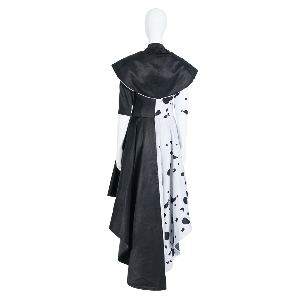 Cruella De Vil Emma Stone Black White 2021 Cosplay Costume