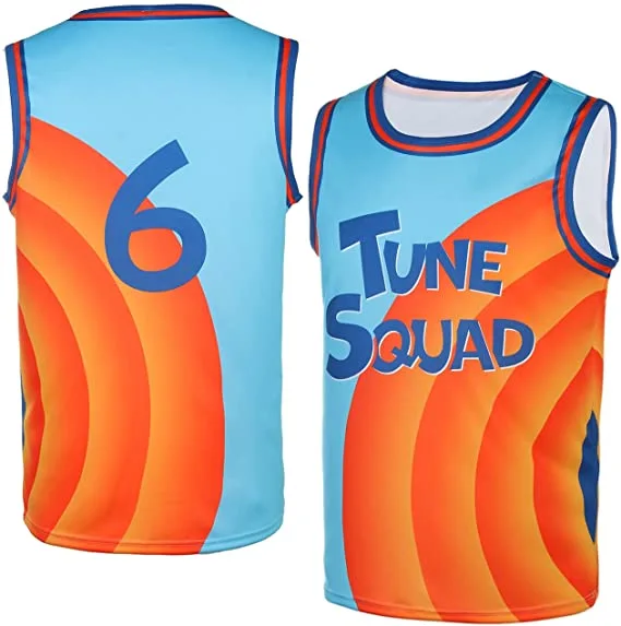 Tune Squad Basketball Jersey Costume Space Jam 2: A New Legacy Lebron James Tracksuit Kids Adults