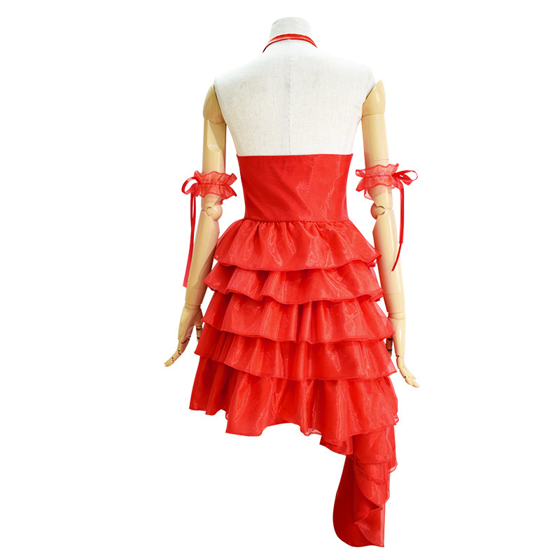 The Suicide Squad Harley Quinn Red Dress Cosplay Costume